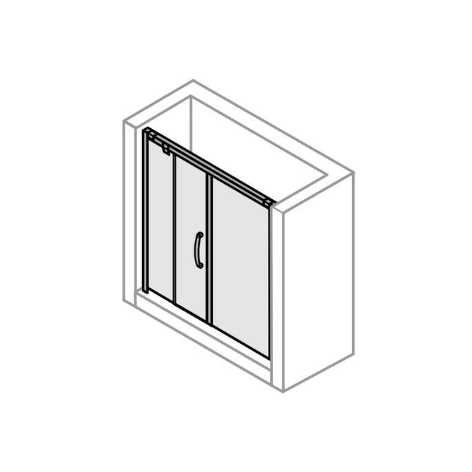 Huppe Aura elegance, 068684 set verticale afdichtingsstrippen