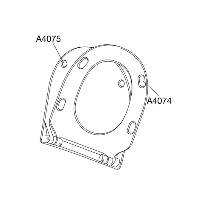 Pressalit 300 Slim 1014000-DG6999 toiletzitting met deksel wit