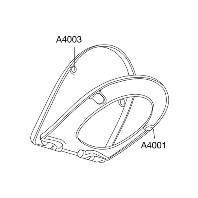 Pressalit T Soft D 744000-D15999 toiletzitting met deksel wit
