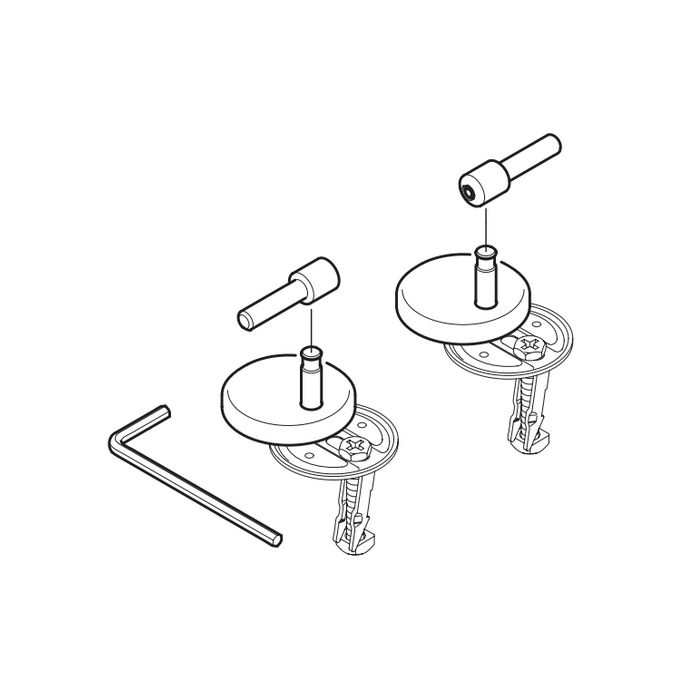 Villeroy en Boch Architectura - Subway 92237061 set vaste scharnieren chroom
