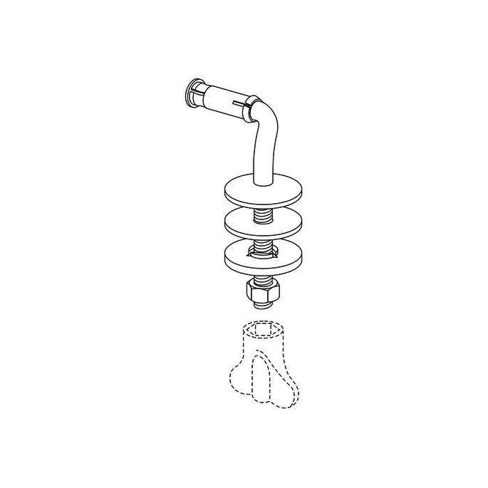 Villeroy en Boch Arriba - Oblic - Stratos 92204561 set vaste scharnieren chroom