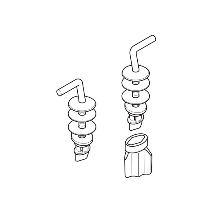 Villeroy en Boch O.Novo 92241561 set vaste scharnieren chroom