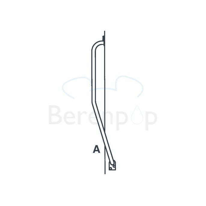 Handicare (Linido) LI2611011102 trapspilbeugel 510x510mm staal gecoat wit (OUTLET)