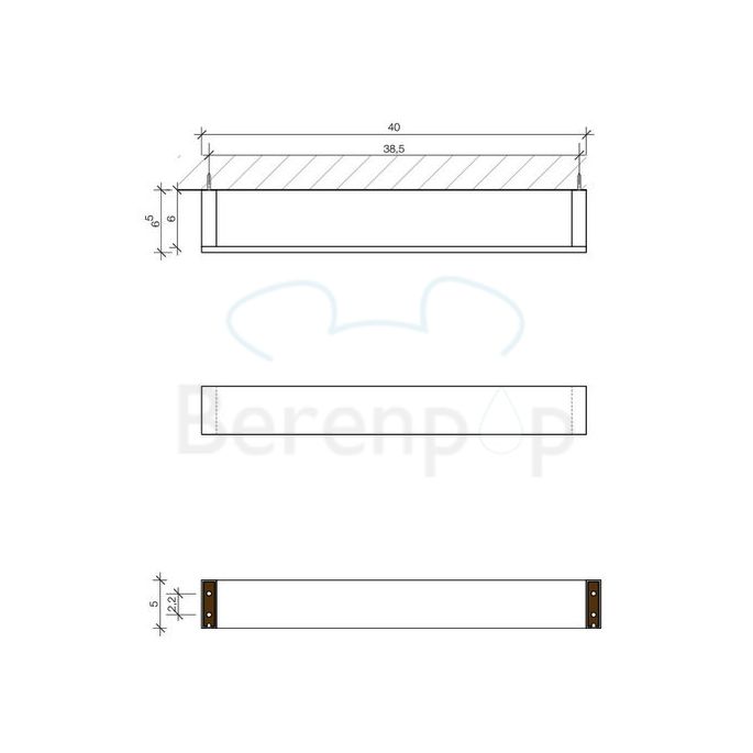 Decor Walther Brick 0590100 BK HTE40 handdoekhouder 40cm chroom
