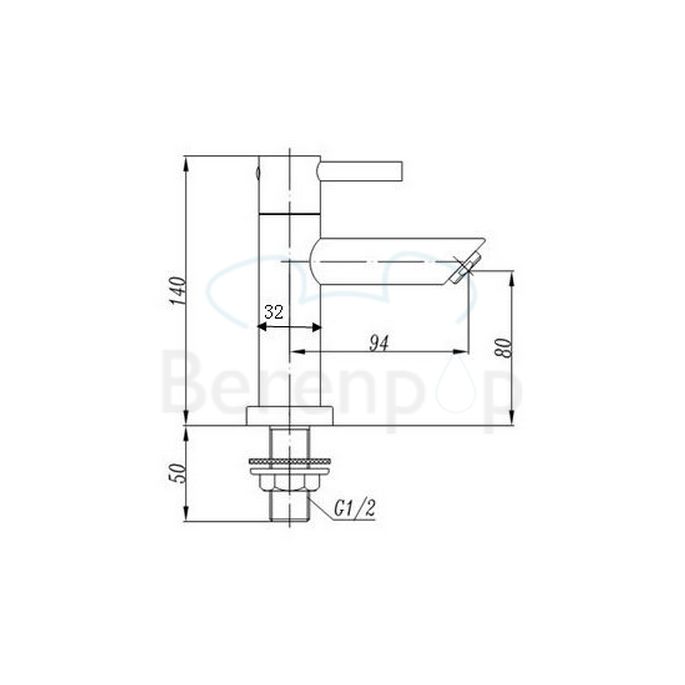 San4U 2505035 One Pack Mini Beta fonteinset wit keramiek/ chroom