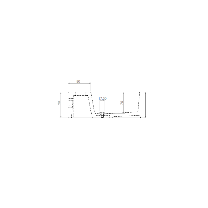 Clou Flush 1 CL0312010 keramiek fontein 28cm mat zwart