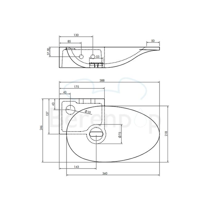 Clou First CL0308101 mineral marmer fontein 39cm wit
