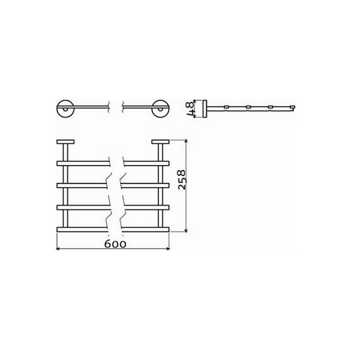 Clou Flat CL0902059 handdoekplateau 60cm chroom