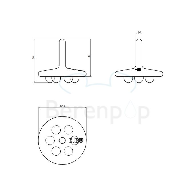 Clou Mini Wash Me CL0655020 waterstop siliconen wit