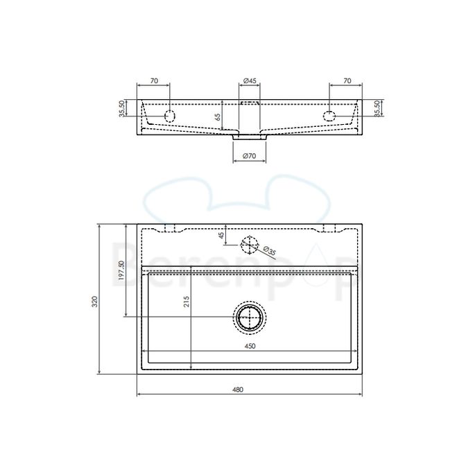 Clou Mini Wash Me Plus CL0313230 aluite fontein 48cm wit