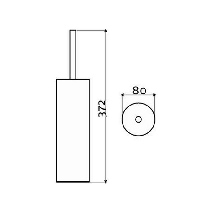 Clou Sjokker SJ092600101 toiletborstel garnituur staand chroom