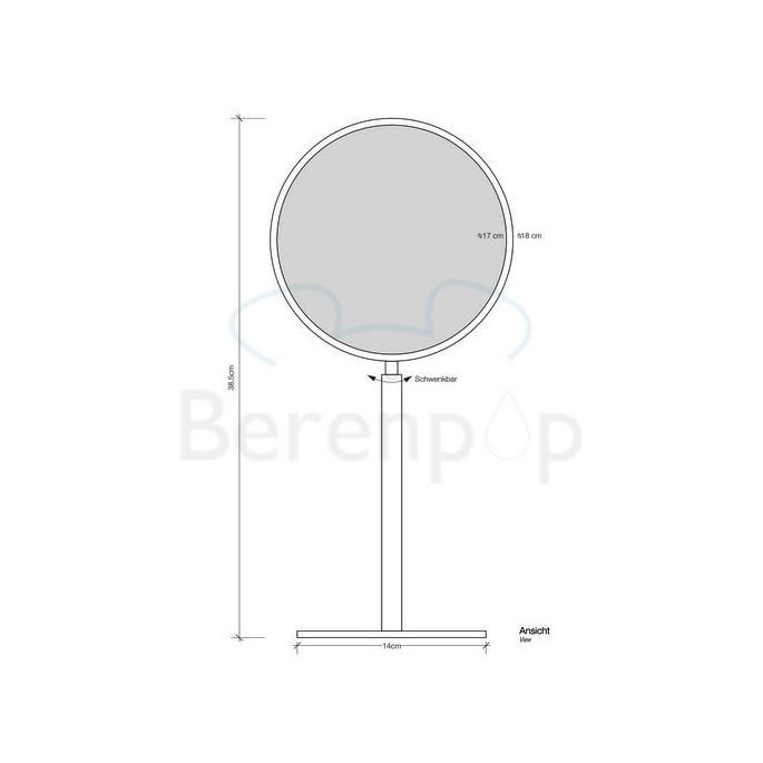 Decor Walther 0116100 SPT11 vergrootspiegel 1x en 4x chroom