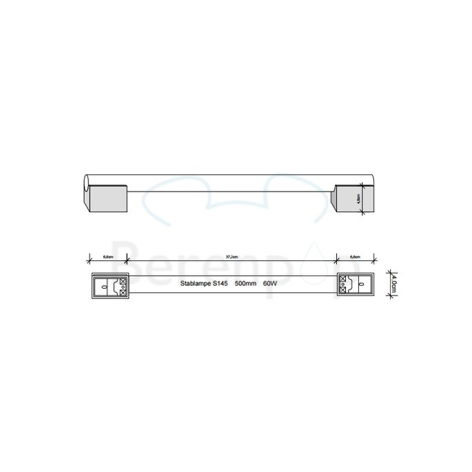 Decor Walther 0302400 OMEGA 20 wandlamp 30,5/50,5/100,5x4,5cm chroom