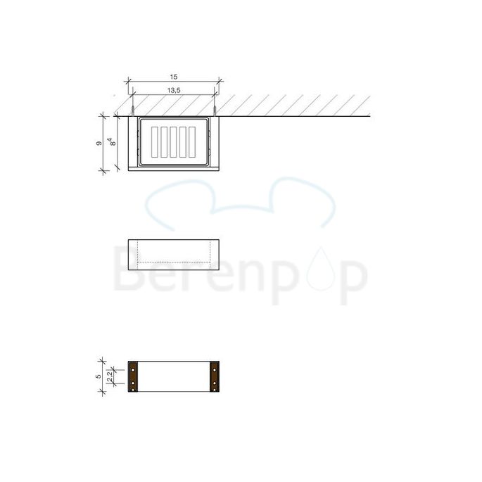 Decor Walther Brick 0591105  BK WSS zeephouder zwart porselein/ chroom