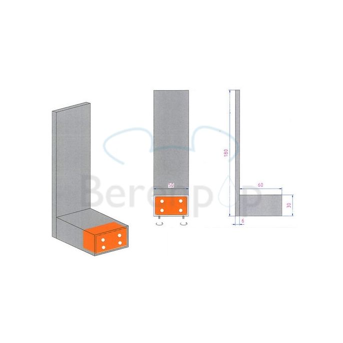 Decor Walther Brick 0592600 BK ERH reserverolhouder chroom