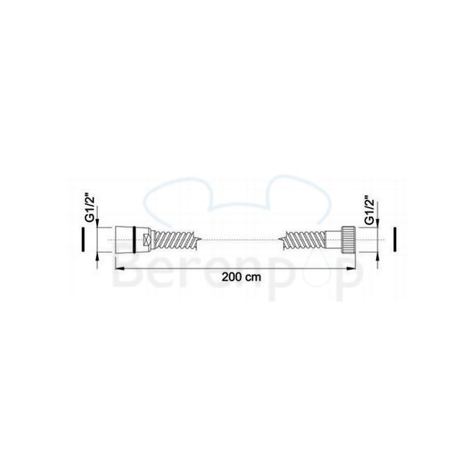 Fima Carlo Frattini F2022CR doucheslang 200cm chroom