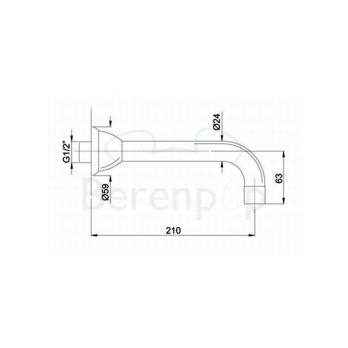 Fima Carlo Frattini F2156SN wanduitloop 1/2