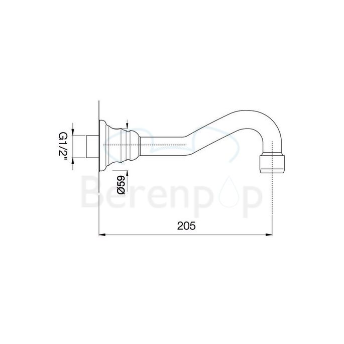 Fima Carlo Frattini F2157CR wanduitloop 1/2