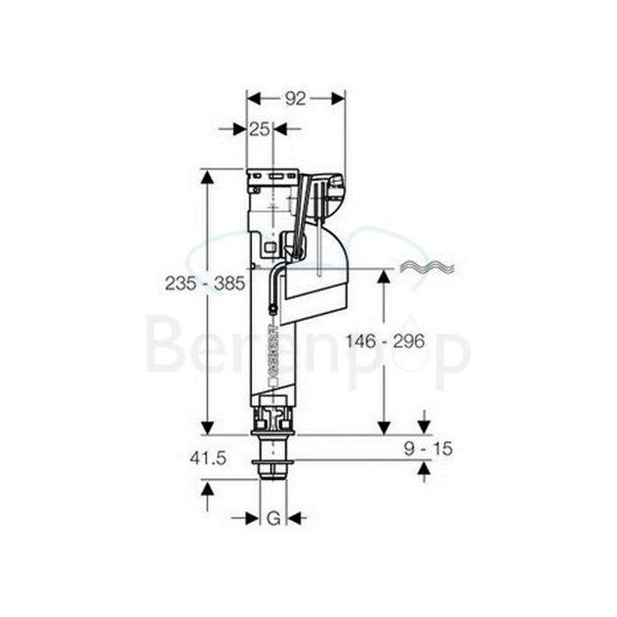 Geberit 281010001 Type 360 vlotterkraan