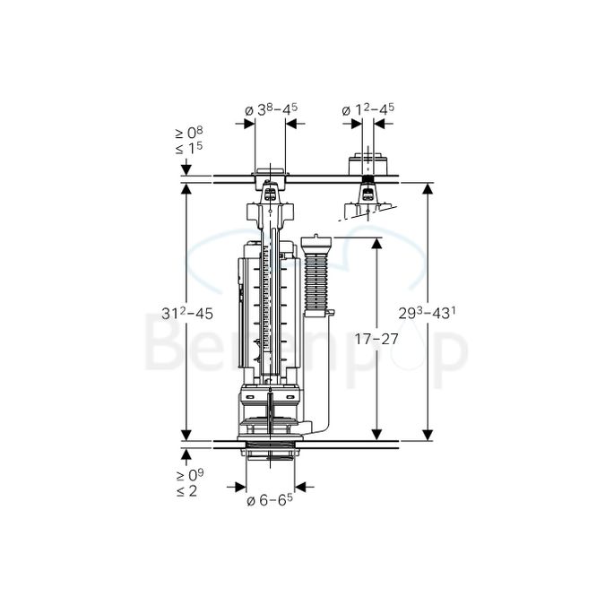 Geberit 282320212 Type 290 spoelmechanisme