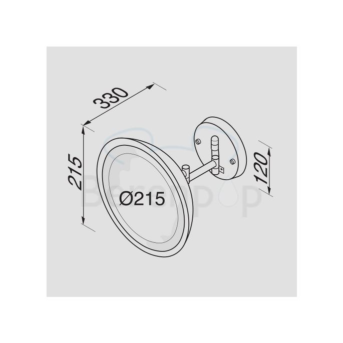 Geesa Mirror Cosmetic 1093 vergrootspiegel 3x met LED verlichting chroom