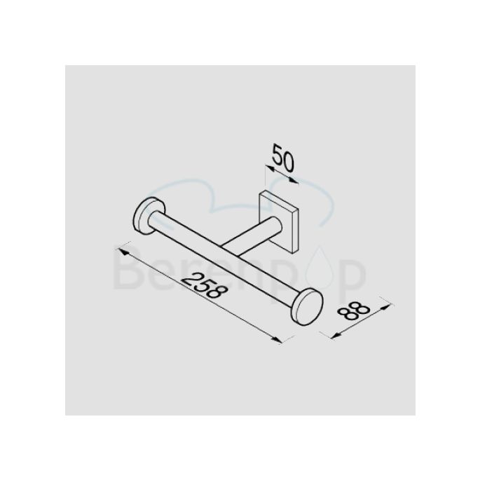 Geesa Nelio 681802 dubbele toiletrolhouder chroom