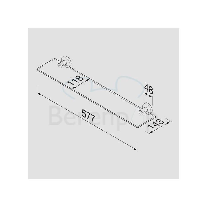 Geesa Nemox 654602 planchet 58cm chroom