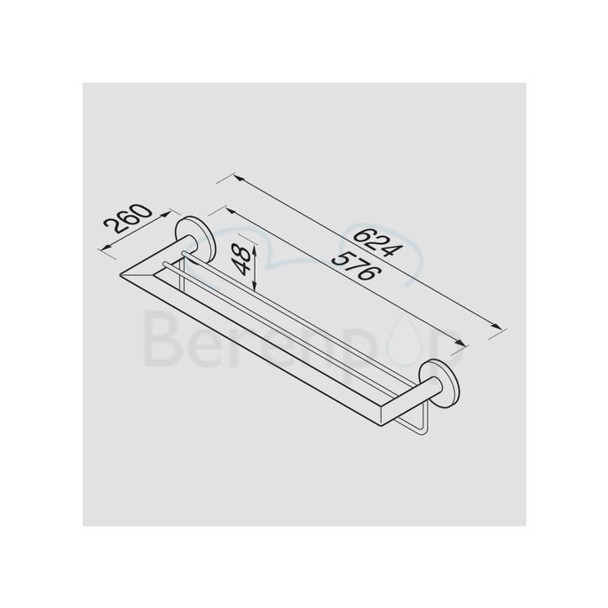 Geesa Nemox 655202 badhanddoekplateau 60cm chroom