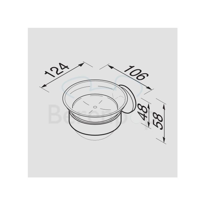 Geesa Nemox Stainless Steel 650305 zeephouder RVS geborsteld