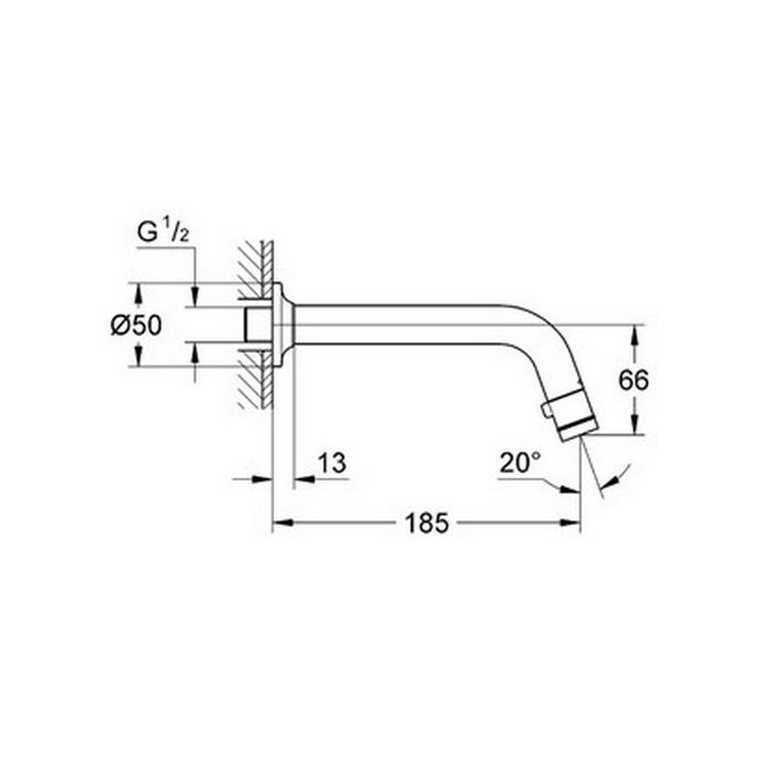 Grohe Universal 20203000 fonteinkraan wand chroom