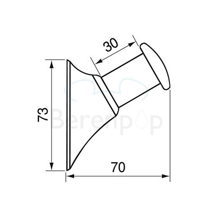 Handicare (Linido) LI2636000602 wandhaakje kunststof wit