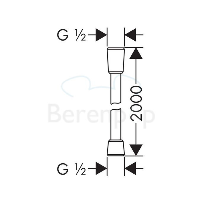Hansgrohe Isiflex'B 28274000 doucheslang 200cm chroom