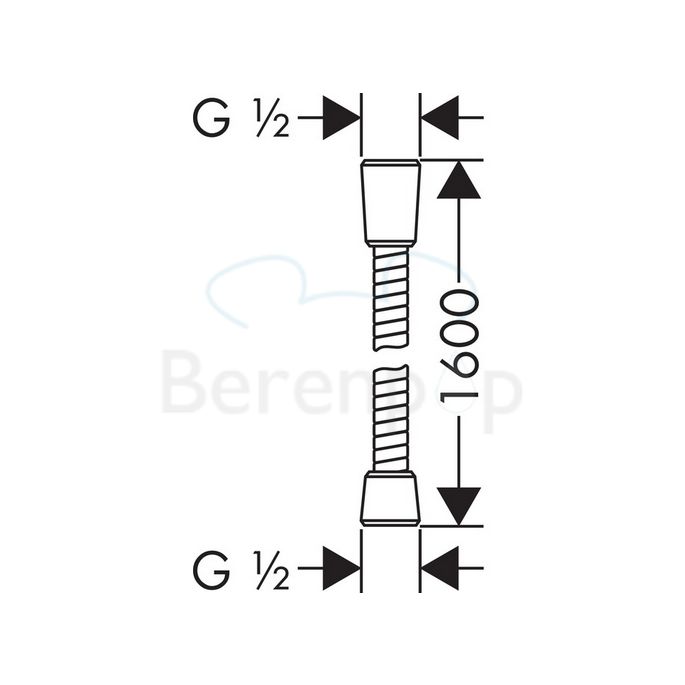 Hansgrohe Sensoflex 28136000 metalen doucheslang 160cm chroom
