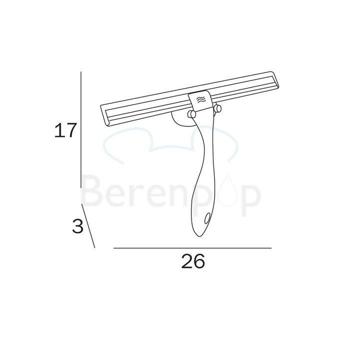 Inda AV0VN0 wandwisser chroom