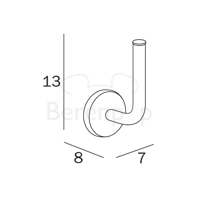 Inda Colorella A23280CR reserverolhouder chroom