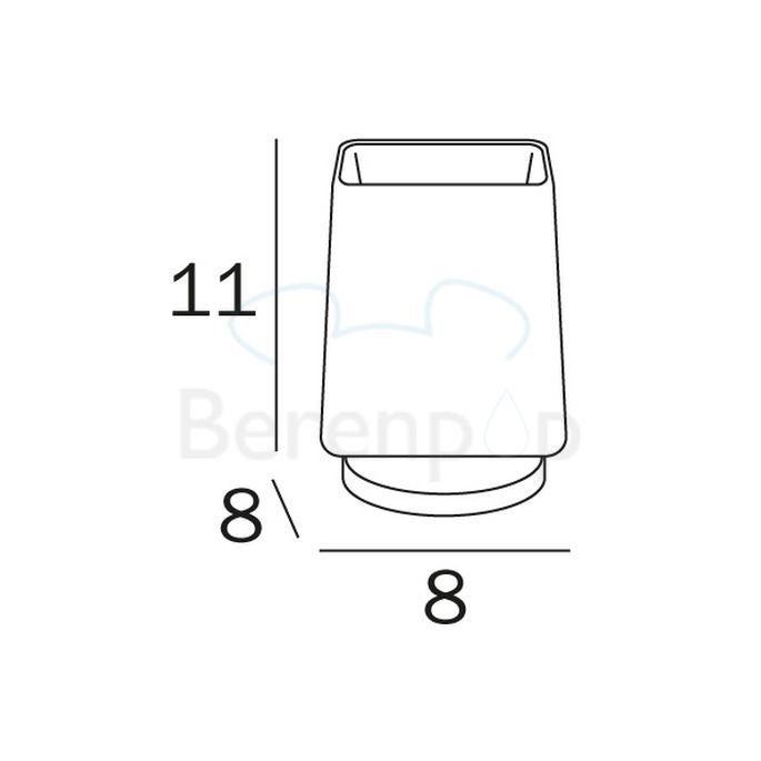 Inda Divo - Mito R1510B002 beker gesatineerd glas