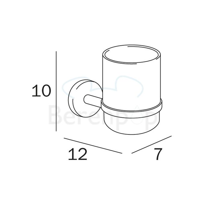 Inda Forum A36100CR21 bekerhouder gesatineerd glas/ chroom