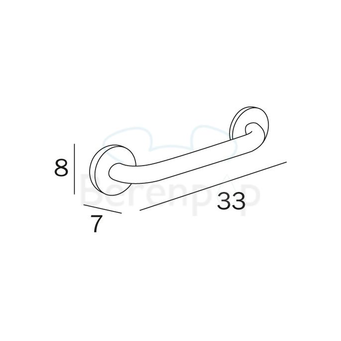 Inda Forum A36950CR handgreep 33cm chroom