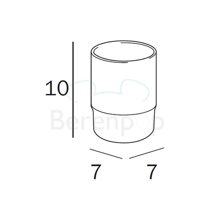 Inda Forum R76100 beker gesatineerd glas