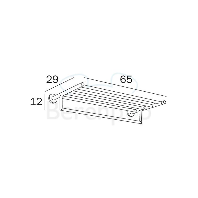 Inda Gealuna A10680CR handdoekenrek 65cm chroom