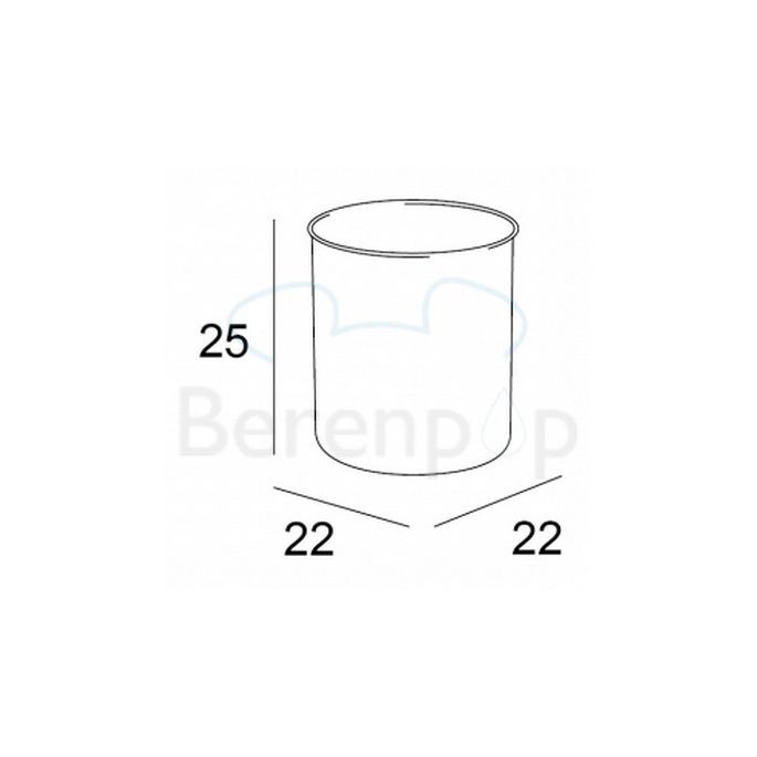 Inda Hotellerie A0401CAL afvalbak roestvrij staal