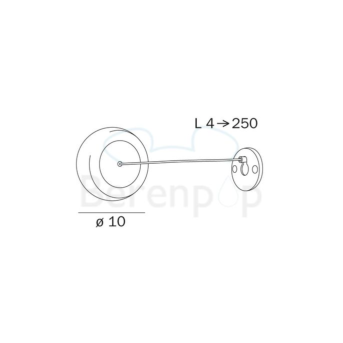 Inda Hotellerie A04660CR waslijn uittrekbaar 250cm chroom