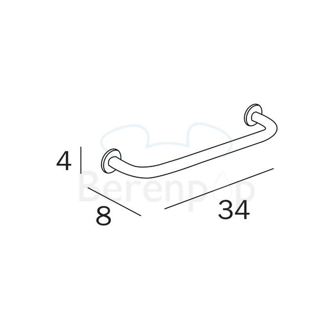 Inda Hotellerie - One AV190ACR handdoekhouder 34cm chroom