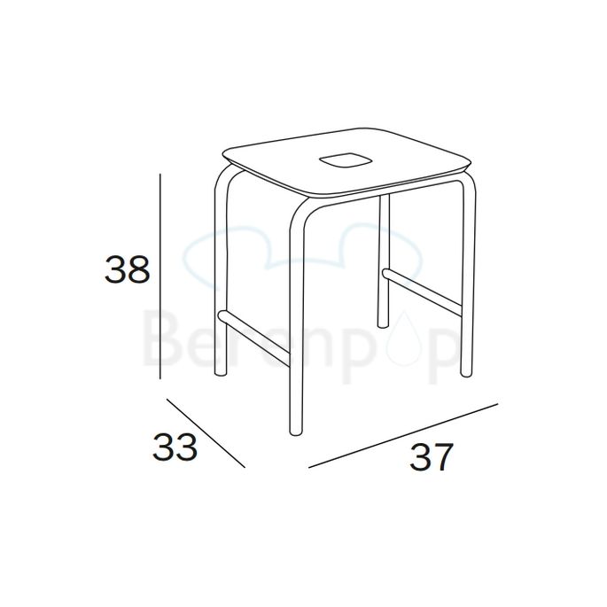 Inda Hotellerie AV375AWW krukje met zitting wit