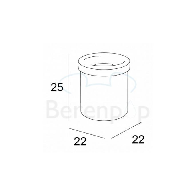 Inda Hotellerie - Gealuna - Ego A13010AL afvalbak roestvrij staal