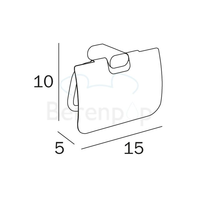 Inda Mito A20260CR toiletrolhouder met klep chroom