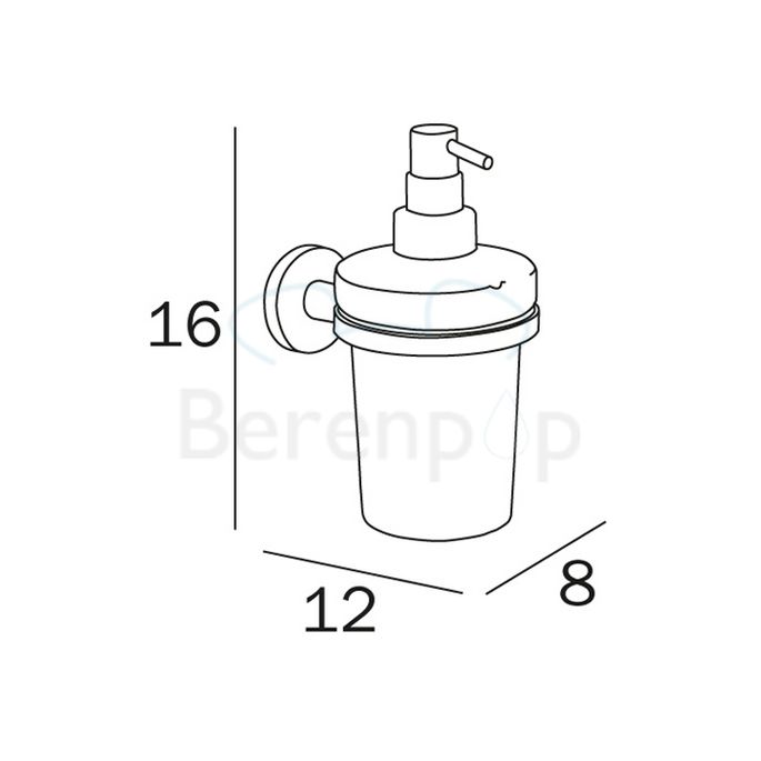 Inda One A24120CR03 zeepdispenser transparant helder glas/ chroom