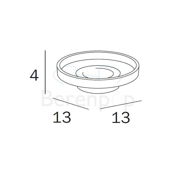 Inda R46110001 zeepschaal extra helder transparant glas
