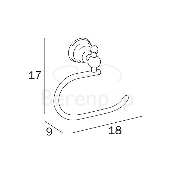 Inda Raffaella A32260CR toiletrolhouder chroom