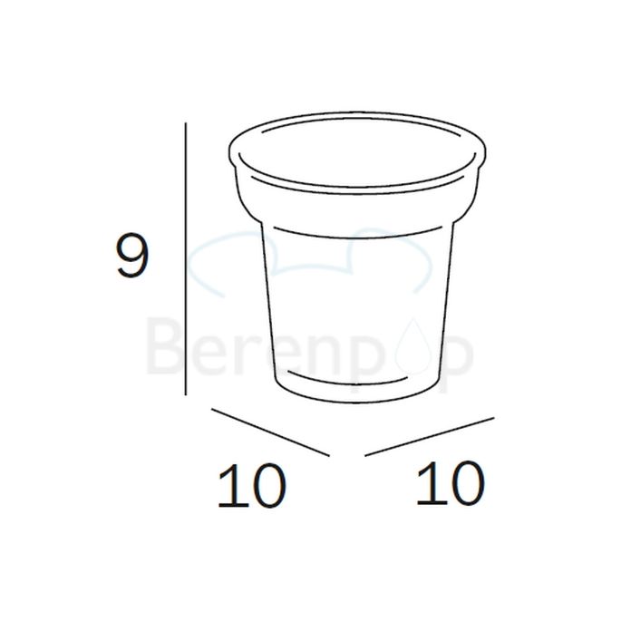 Inda Tosca - Raffaella R32100 beker gesatineerd glas
